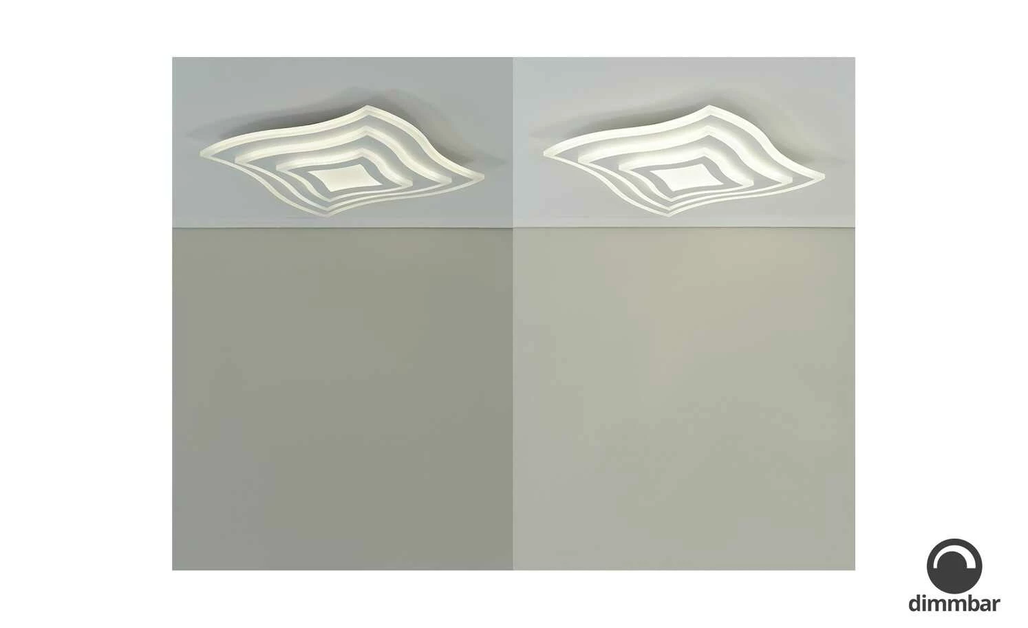 Fischer-Honsel LED-Deckenleuchte weiß ´quadratisch geschwungen` – Bild 2