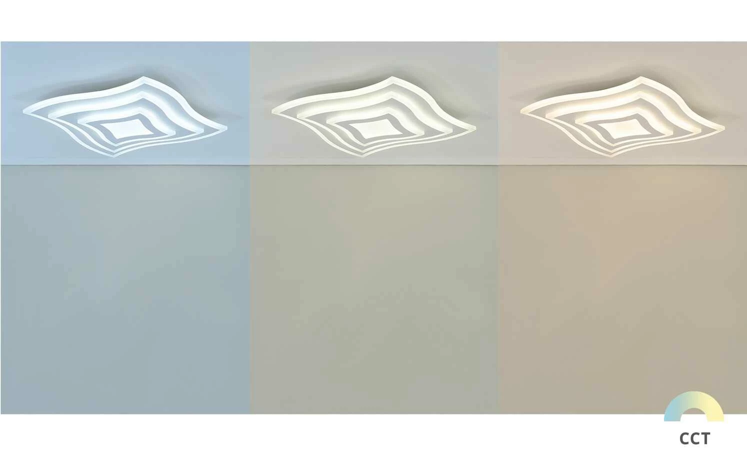 Fischer-Honsel LED-Deckenleuchte weiß ´quadratisch geschwungen`