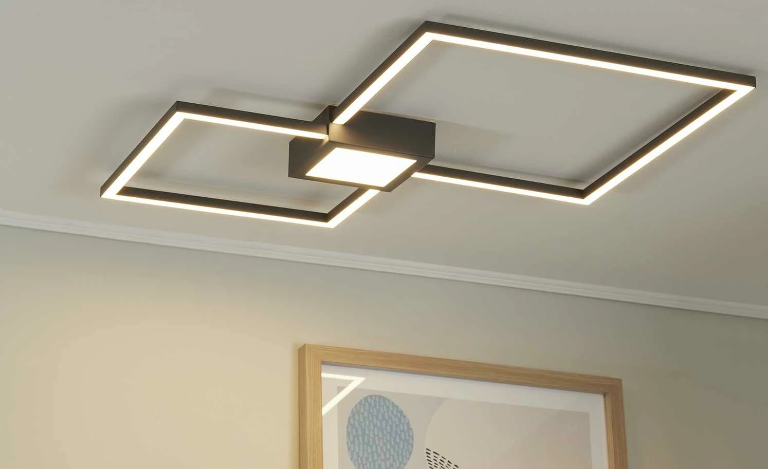 Trio LED-Deckenleuchte anthrazit, klein