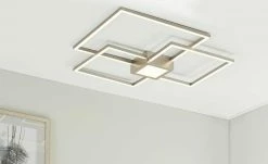 Trio LED-Deckenleuchte Nickel matt | silberfarben