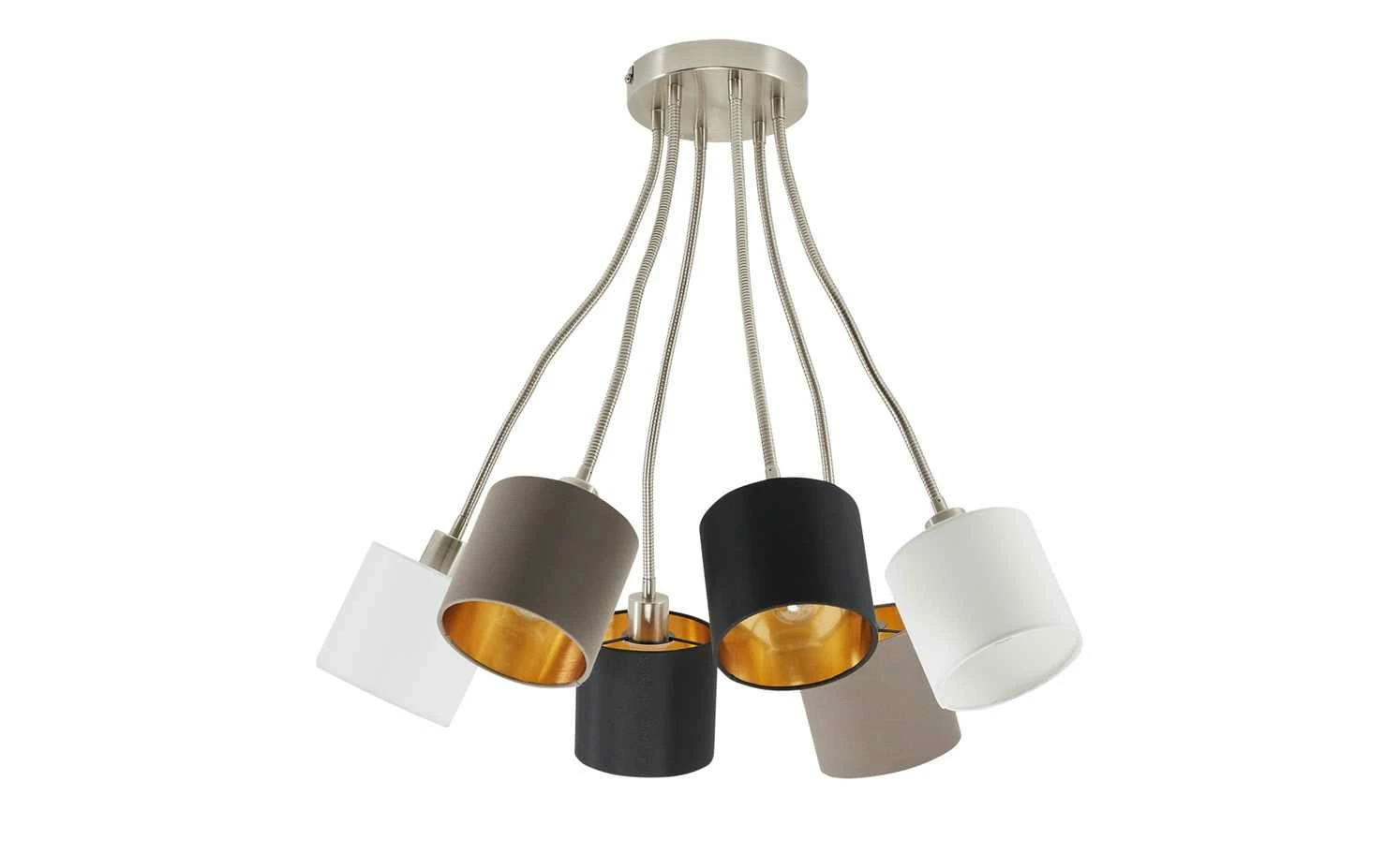 Wofi Deckenleuchte, 6-flammig nickel matt, Flexarme – Bild 2