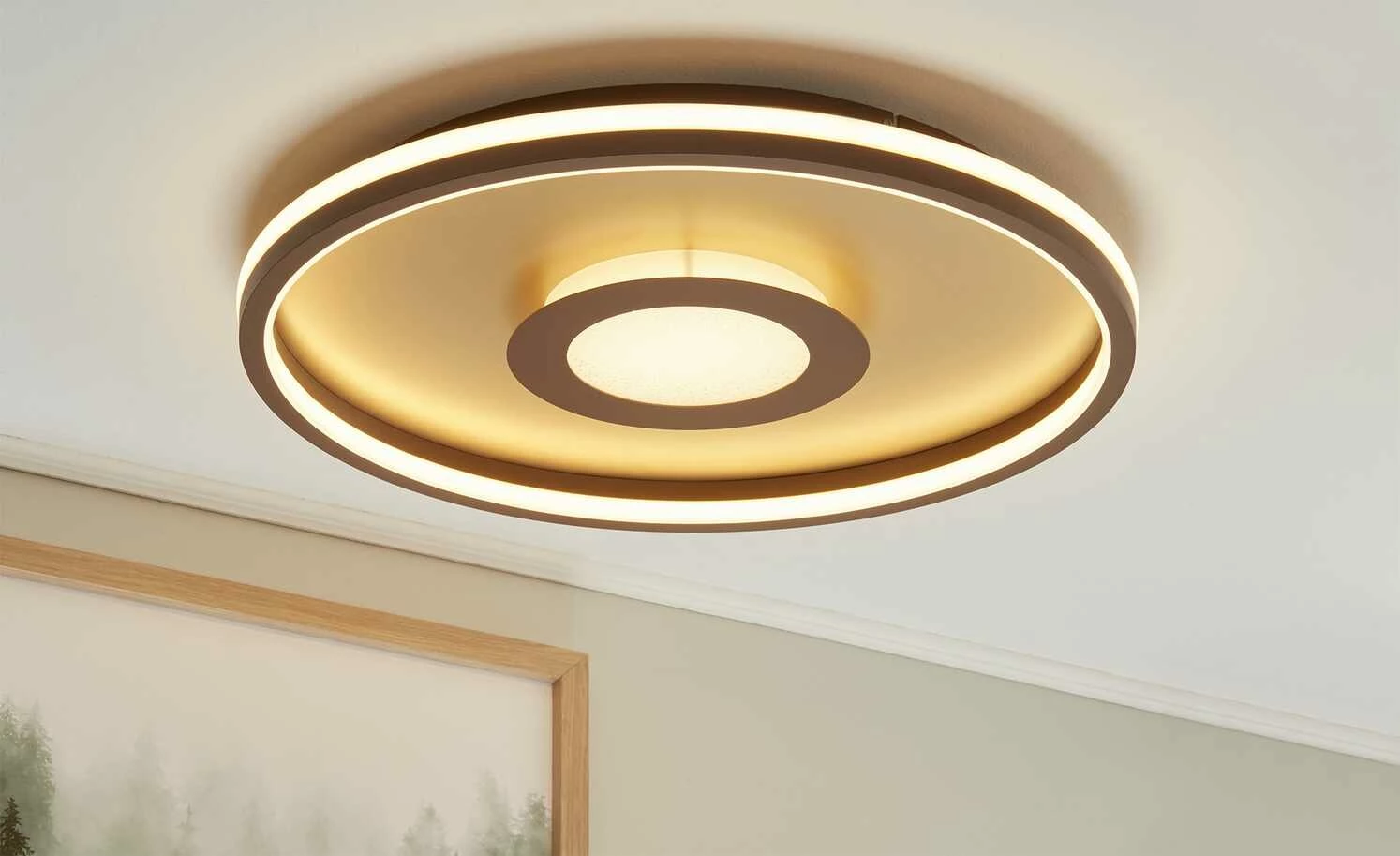 Fischer-Honsel LED-Deckenleuchte, rost-/ goldfarben – Bild 2