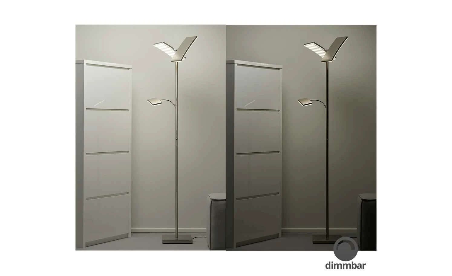 Paul Neuhaus Smart Home-Deckenfluter, 3-flammig, Nickel matt – Bild 2