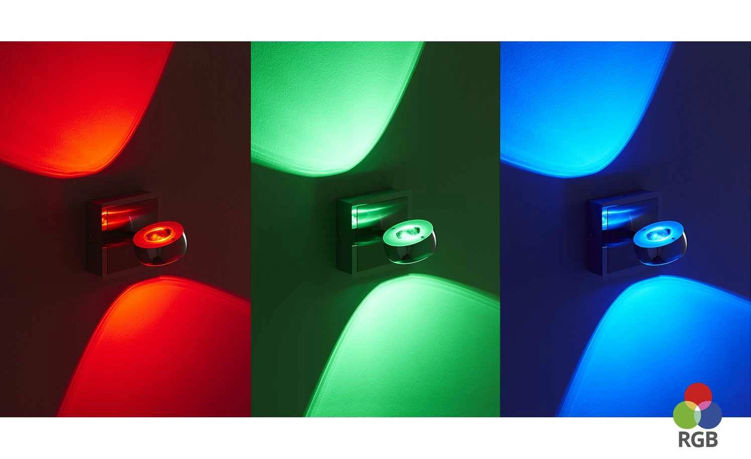 Paul Neuhaus Smart Home-Wandleuchte, 2-flammig, Nickel matt – Bild 3