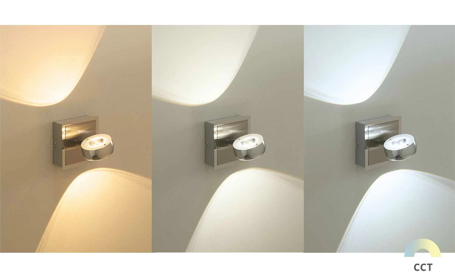 Paul Neuhaus Smart Home-Wandleuchte, 2-flammig, Nickel matt – Bild 2