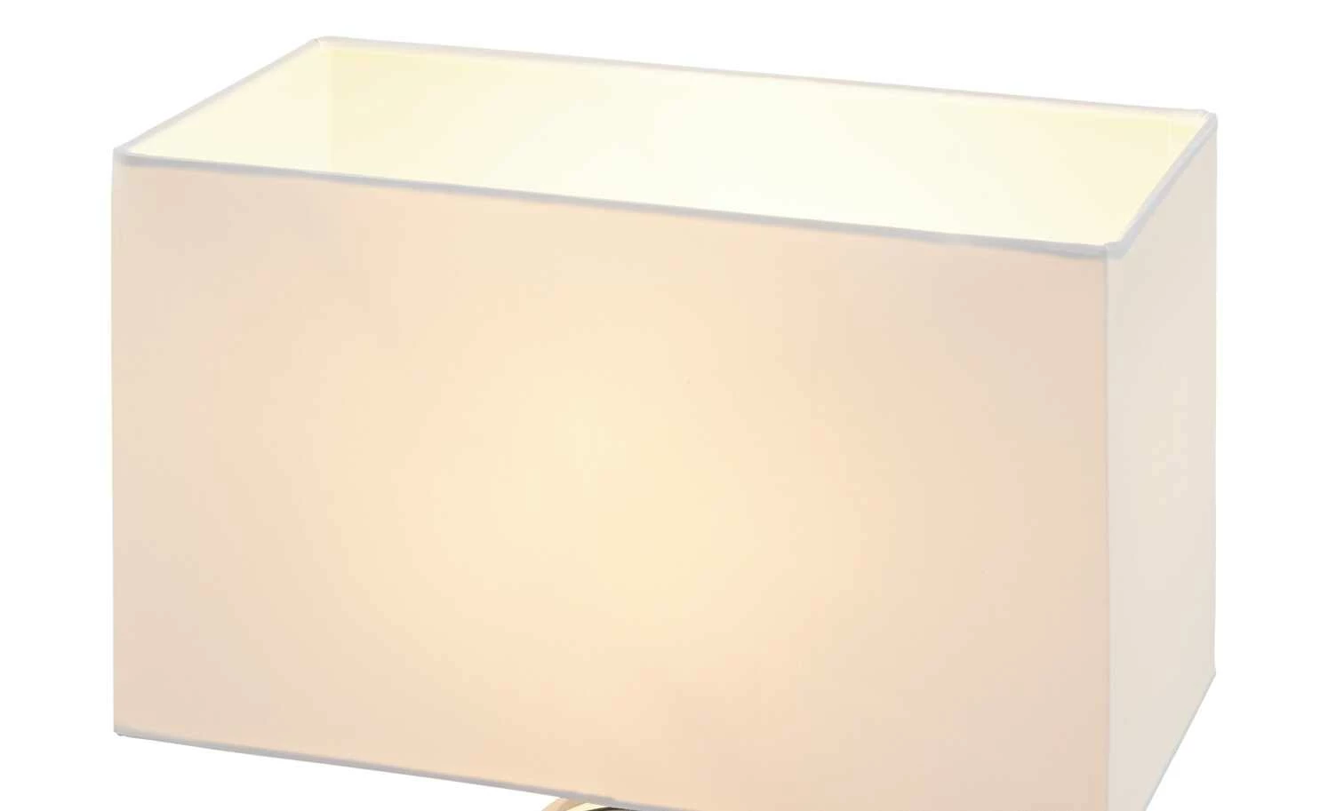 KHG Tischleuchte, 1-flammig, chrom, Stoffschirm eckig – Bild 6