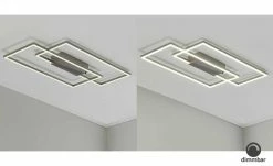 KHG LED-Deckenleuchte, 2-flammig, alufarben