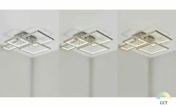 KHG LED-Deckenleuchte, 4-flammig, chrom, ´eckig´