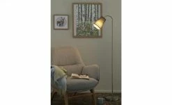 KHG Leseleuchte, 1-flammig, Stoffschirm grau