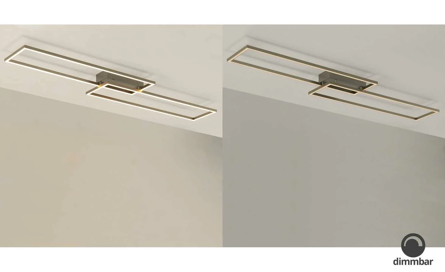 Paul Neuhaus LED-Deckenleuchte, 2-flammig, Nickel matt – Bild 4