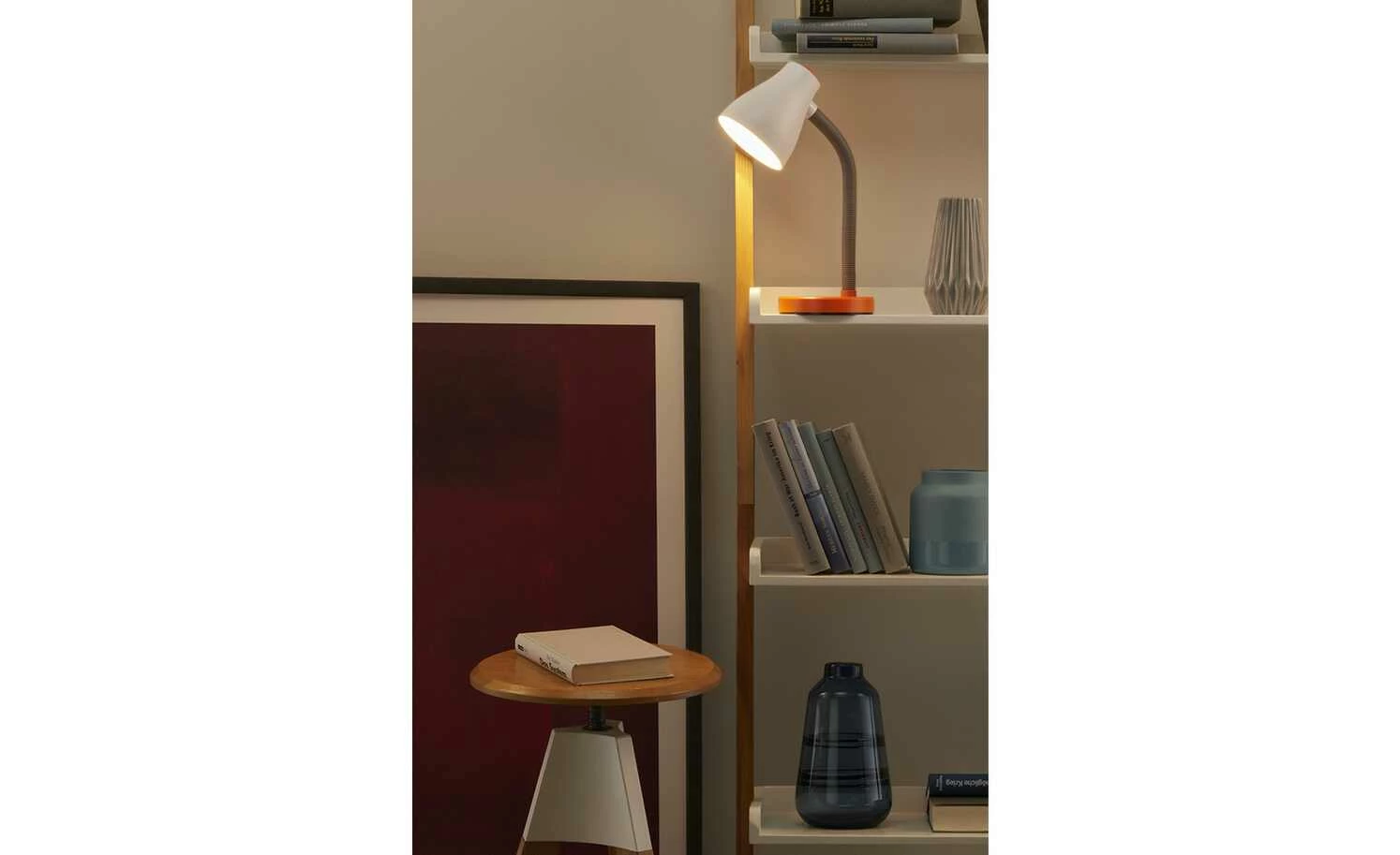 KHG Tischleuchte, 1-flammig, orange/weiß