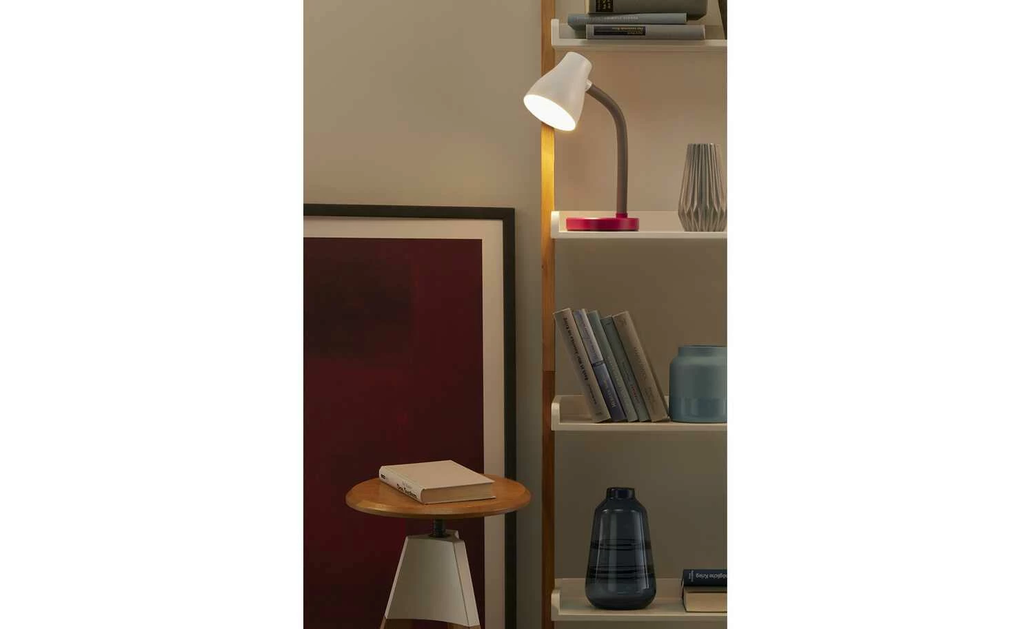 KHG Tischleuchte, 1-flammig, pink/weiß