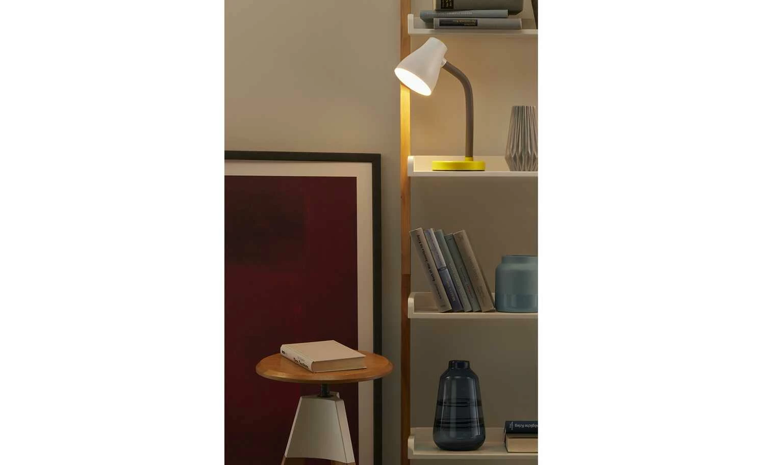 KHG Tischleuchte, 1-flammig, gelb/weiß