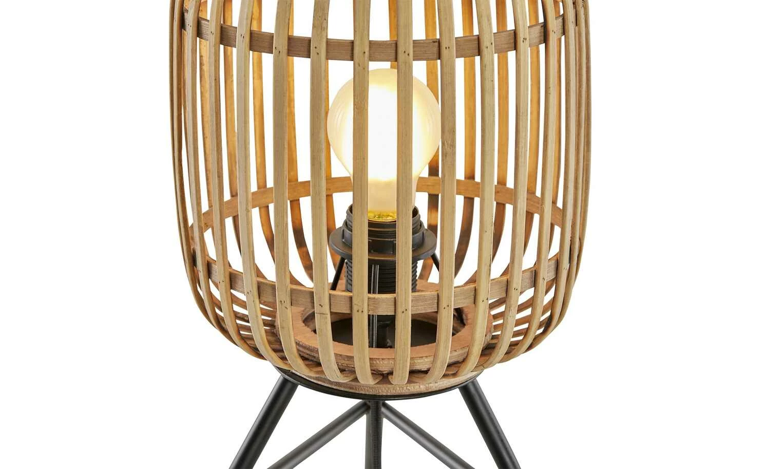 Tischleuchte, 1-flammig, Bambusschirm – Bild 4