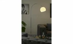 KHG Bogenleuchte, 1-flammig, chrom / weiß