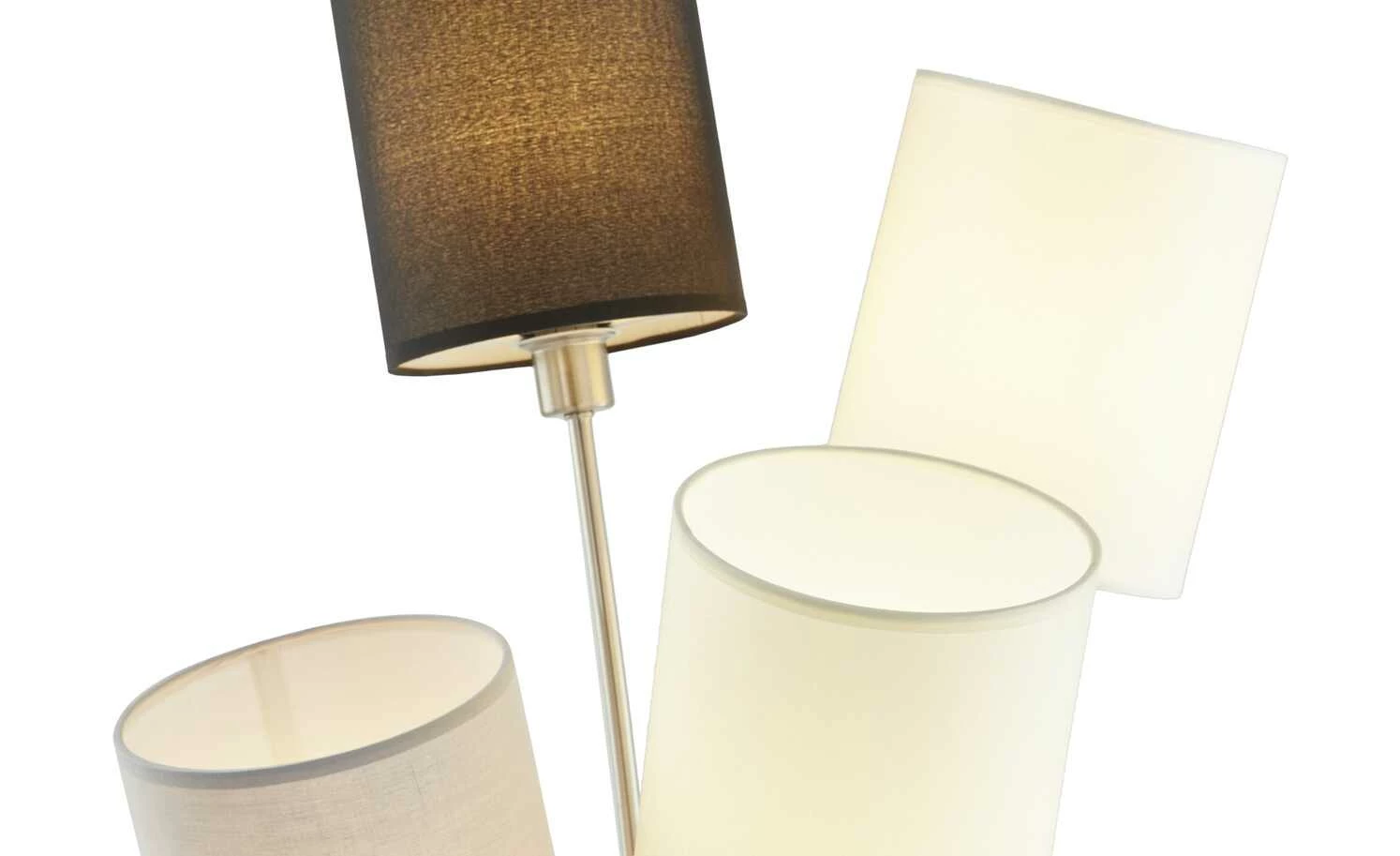 HOME STORY Stehleuchte, 4-flammig, Stoffschirme – Bild 4