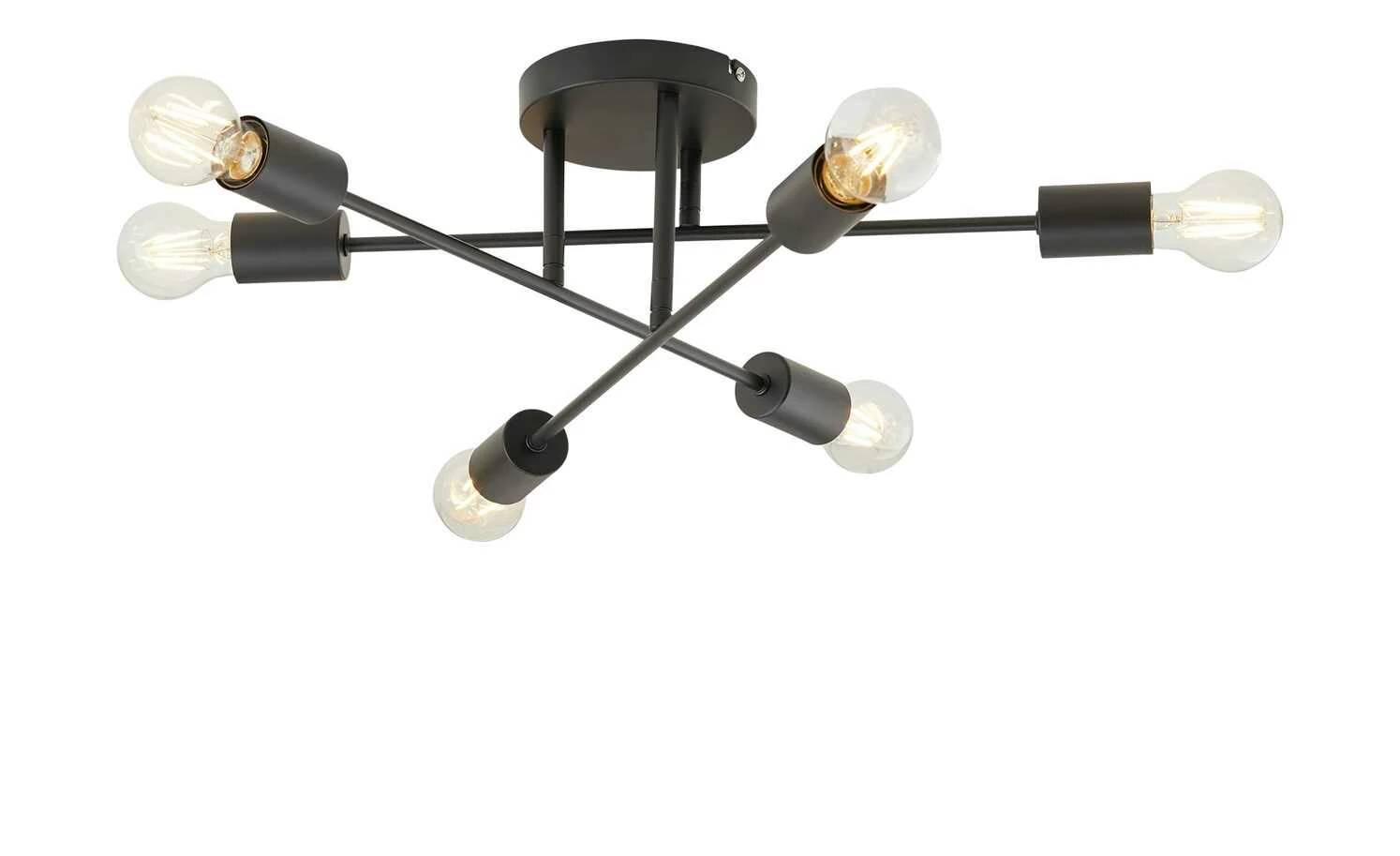 HOME STORY Deckenleuchte, 6-flammig, Schwarz – Bild 3
