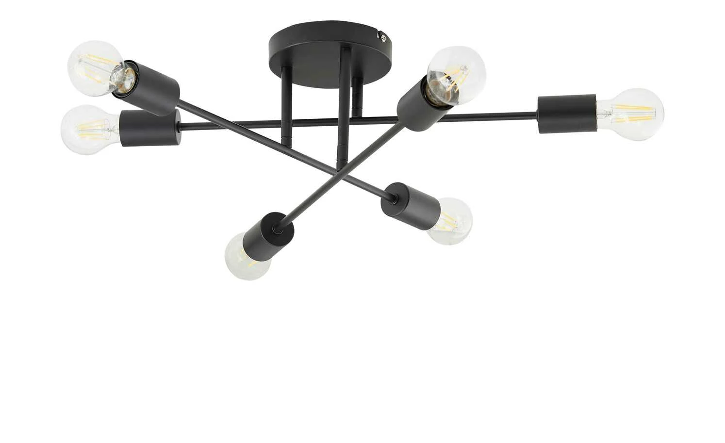 HOME STORY Deckenleuchte, 6-flammig, Schwarz – Bild 2