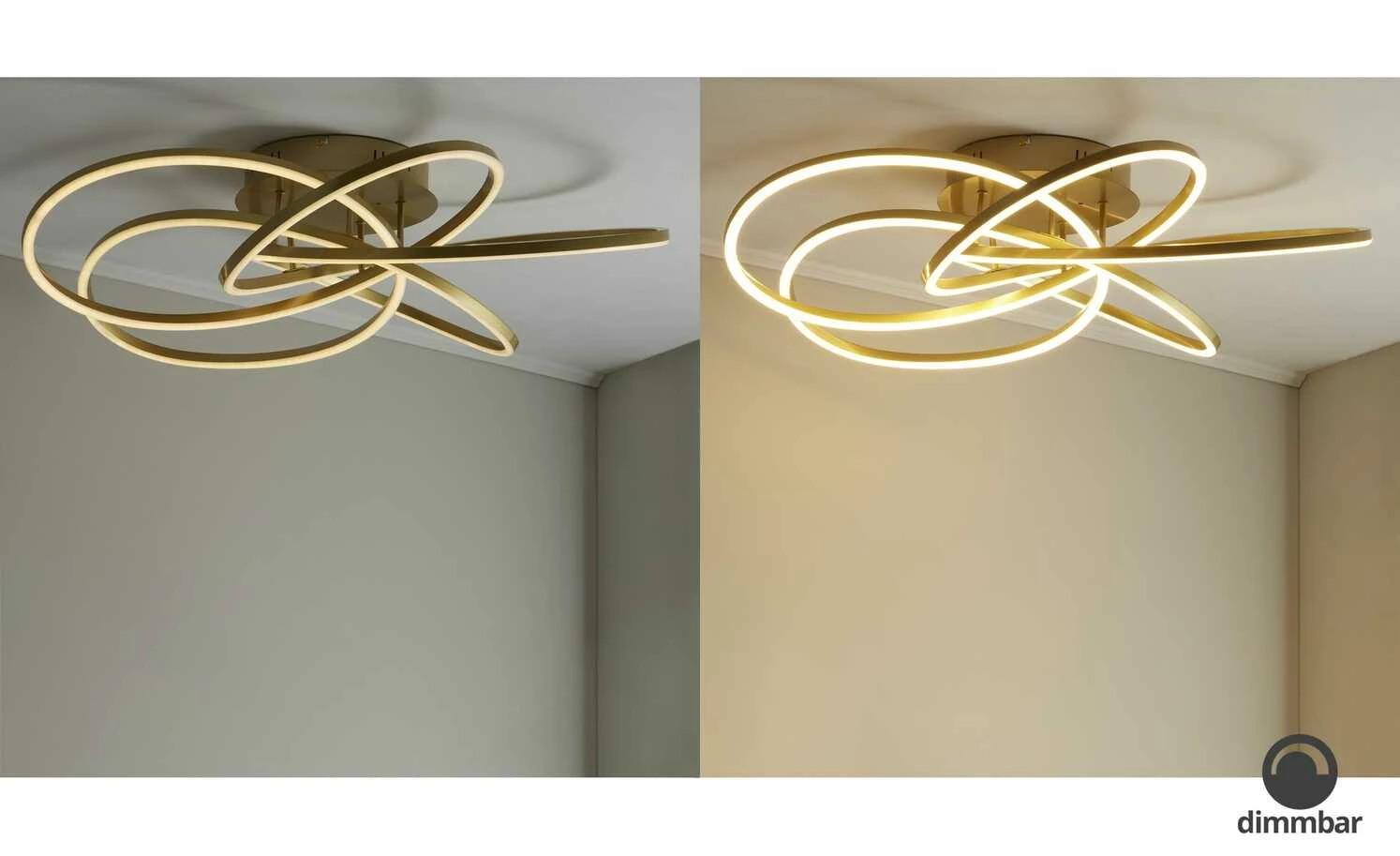 Meisterleuchten LED-Deckenleuchte messing-matt