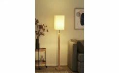 HOME STORY Bambus-Stehleuchte, 1-flammig, eckig