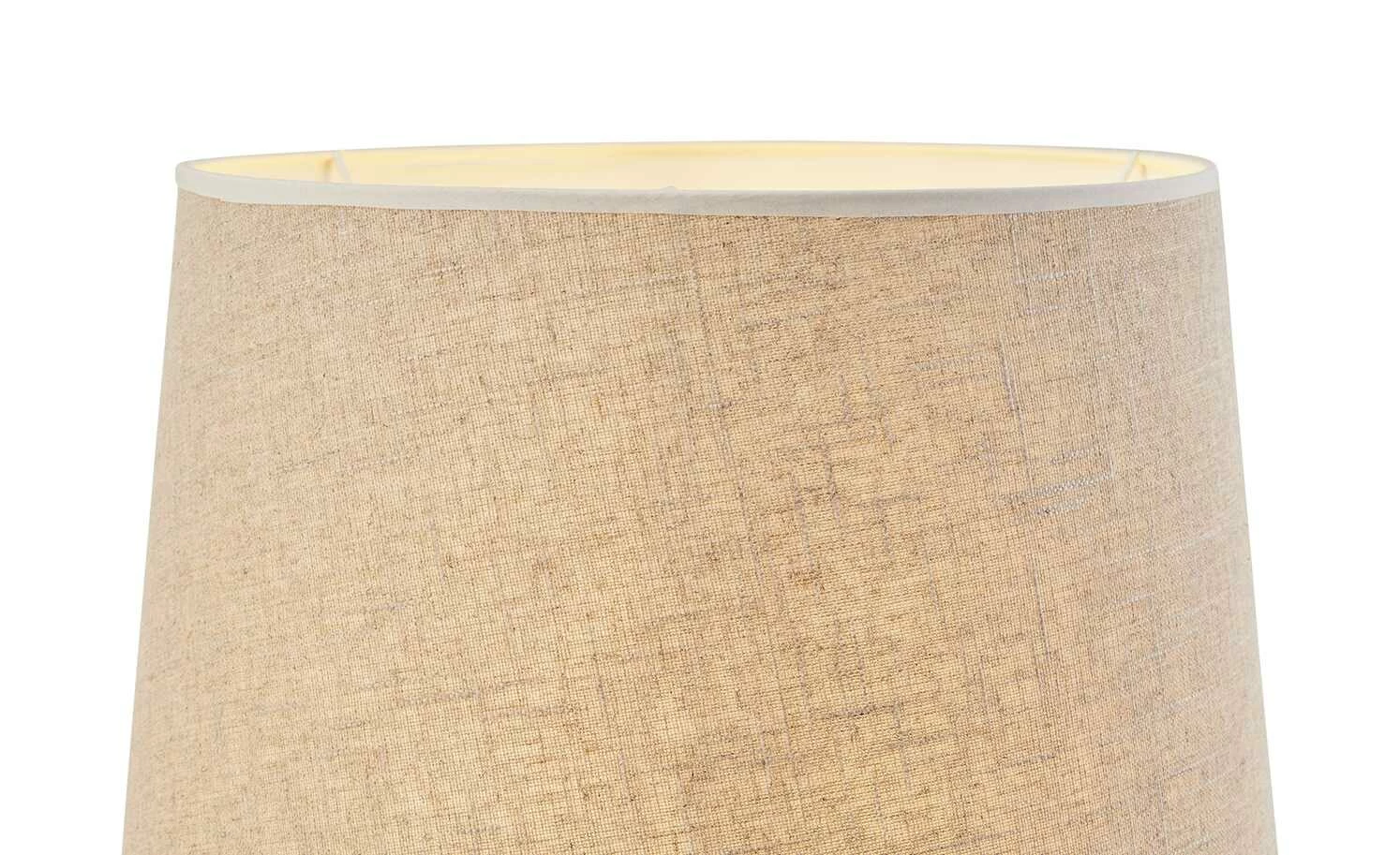 HOME STORY Stehleuchte, 1-flammig, Stoffschirm sandfarben | Weiß – Bild 7