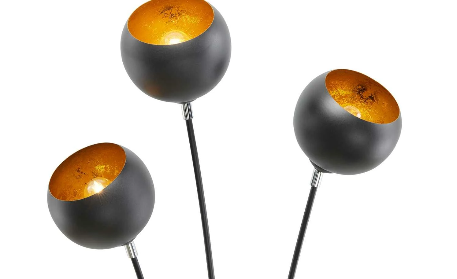 KHG Stehleuchte, 5-flammig, schwarz/goldfarben – Bild 5