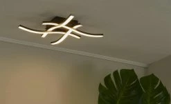 Trio LED-Deckenleuchte, 4-flammig, schwarz