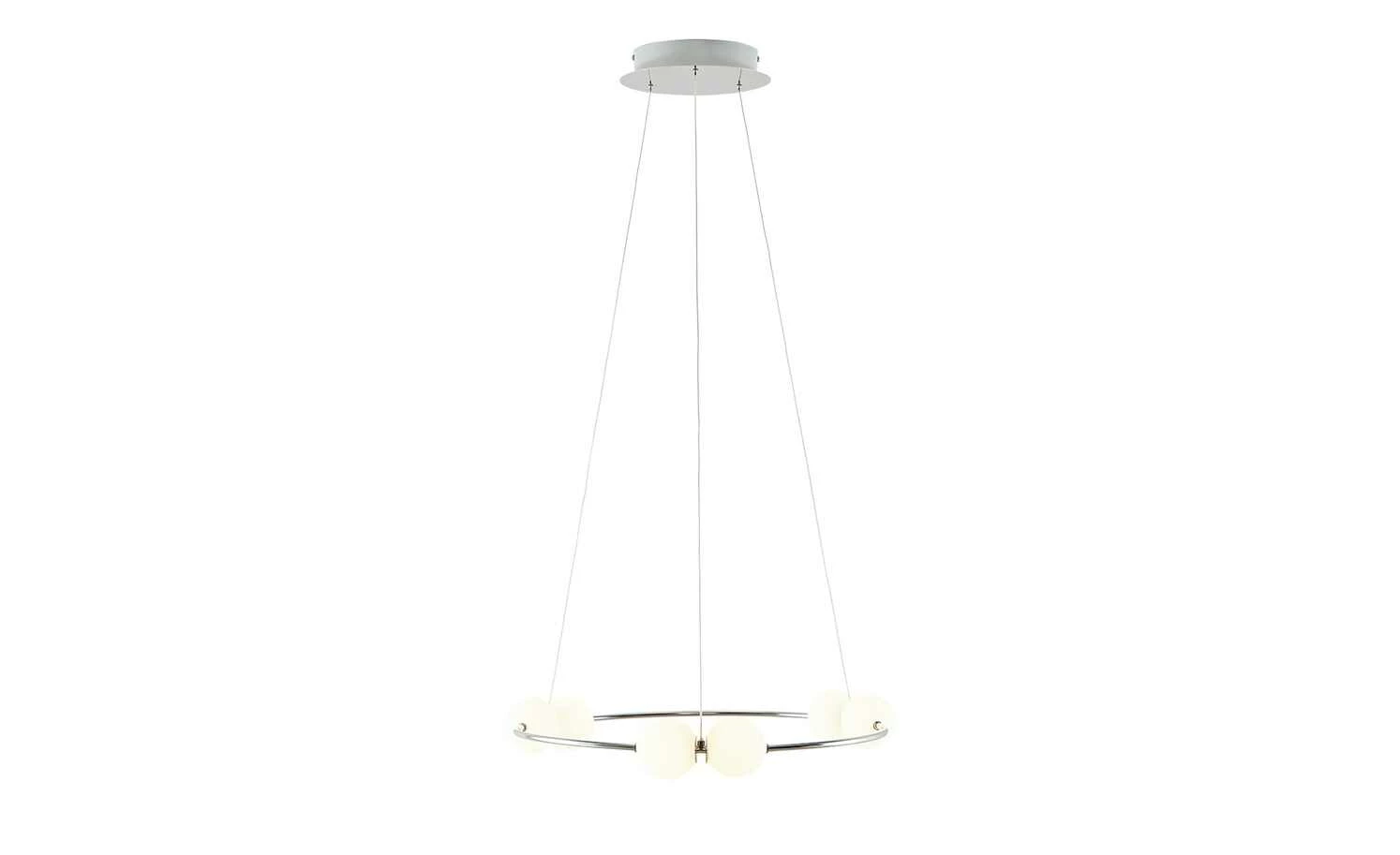 Meisterleuchten LED-Pendelleuchte, 6-flammig, chrom / weiß – Bild 6