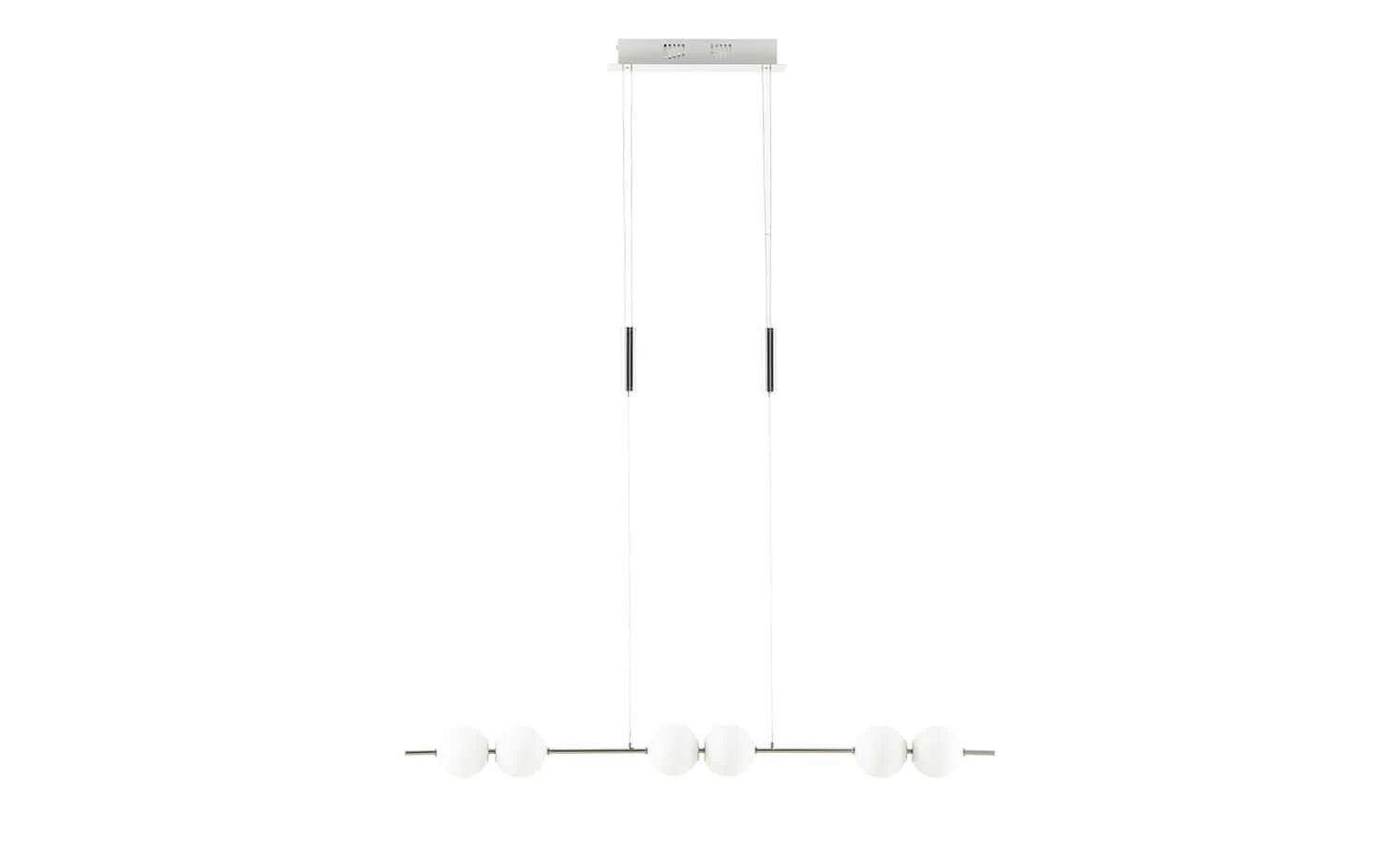 Meisterleuchten LED-Pendelleuchte, 6-flammig, chrom, Glaskugeln – Bild 4