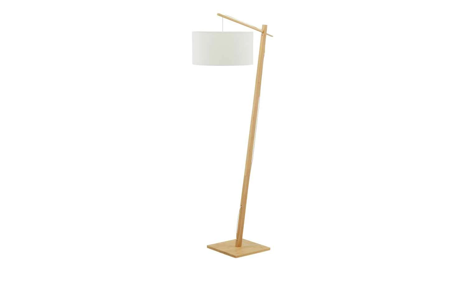 KHG Bambus-Stehleuchte, 1-flammig, Leinenschirm – Bild 3