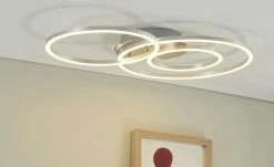 Meisterleuchten LED-Deckenleuchte, Aluminium gebürstet, 3-Kreise