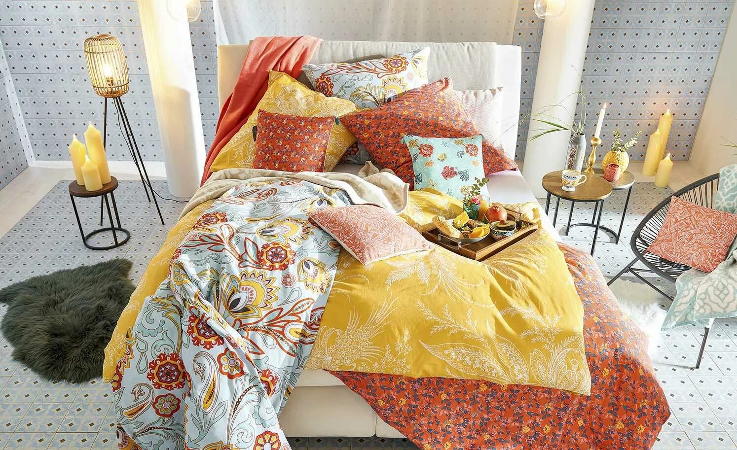 Stehleuchte, 1-flammig, Bambusschirm – Bild 5