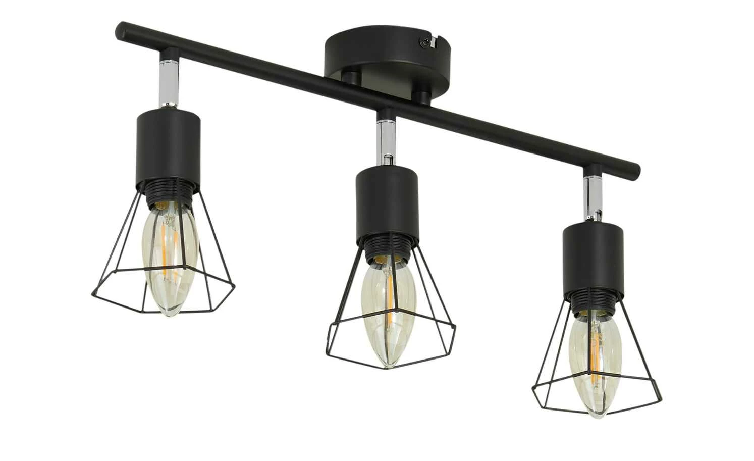 Deckenstrahler, 3-flammig, Draht schwarz – Bild 3