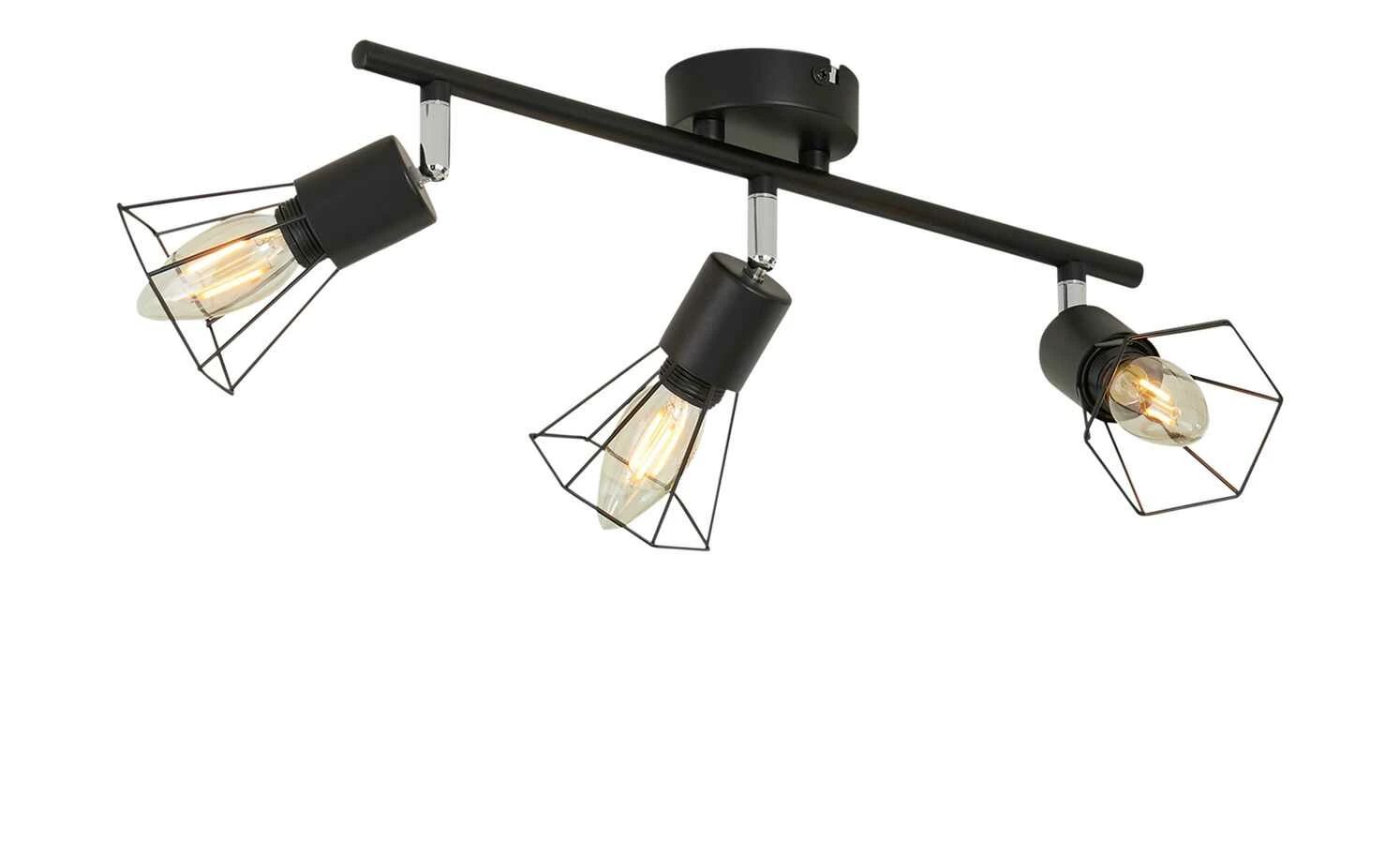 Deckenstrahler, 3-flammig, Draht schwarz – Bild 2