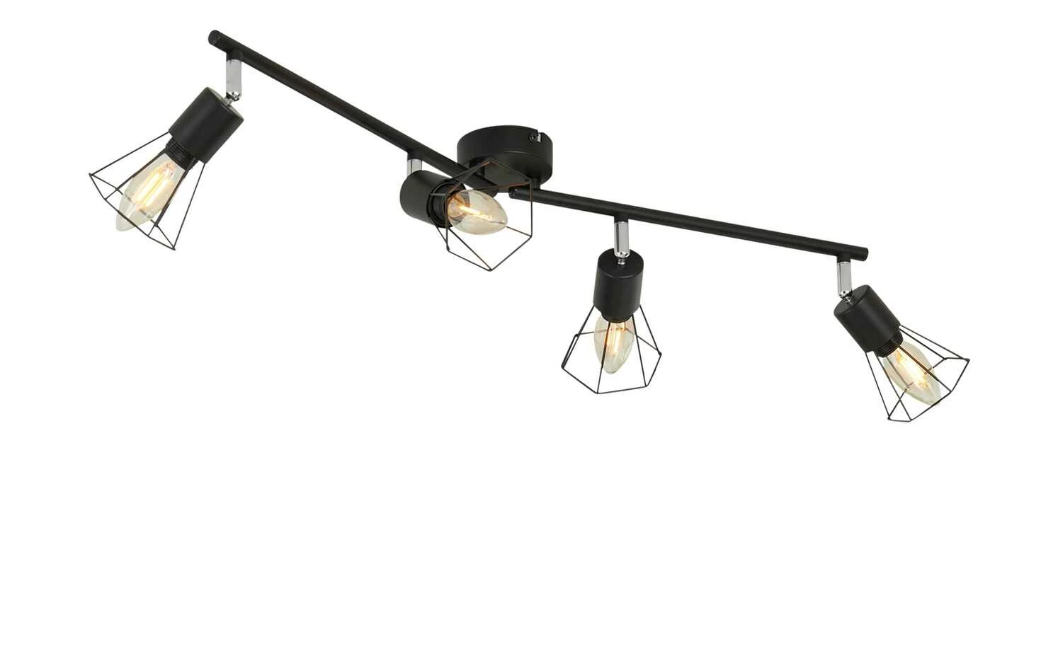 Deckenstrahler, 4-flammig, Draht schwarz – Bild 3