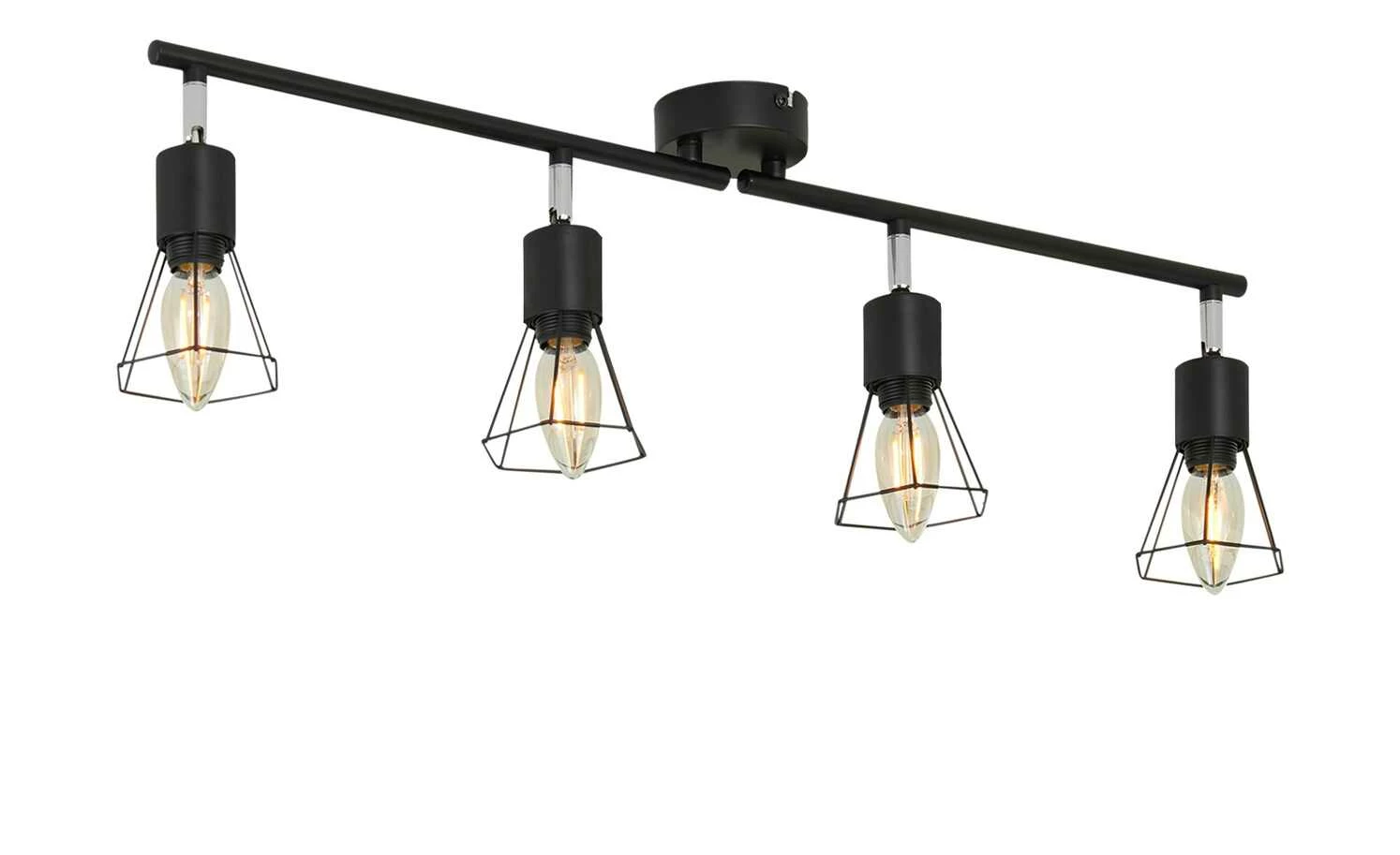 Deckenstrahler, 4-flammig, Draht schwarz – Bild 4