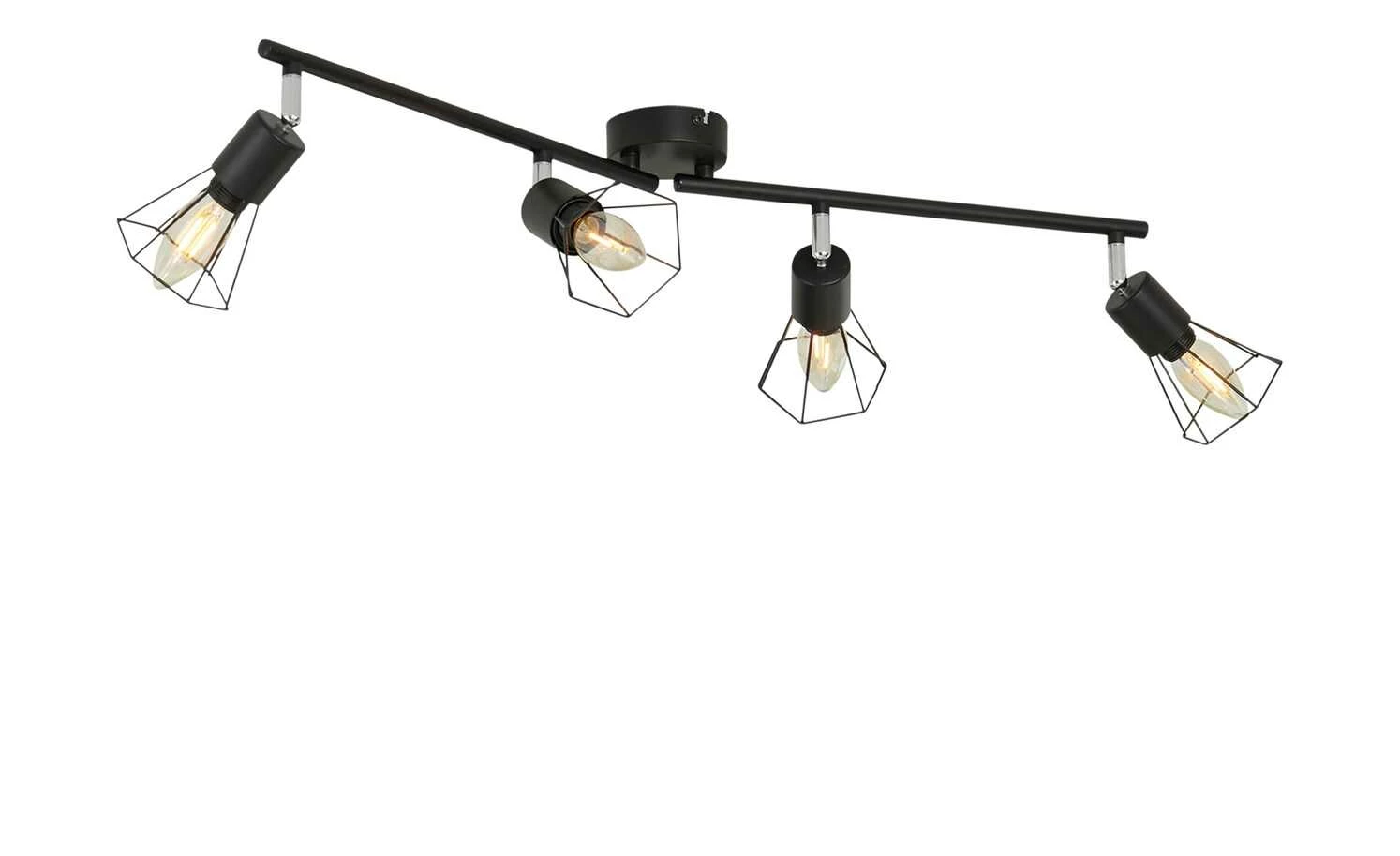 Deckenstrahler, 4-flammig, Draht schwarz – Bild 2