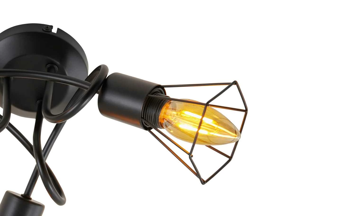 Deckenstrahler, 3-flammig, Draht schwarz – Bild 4