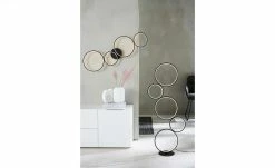 Trio LED-Stehleuchte, Schwarz, Kreise