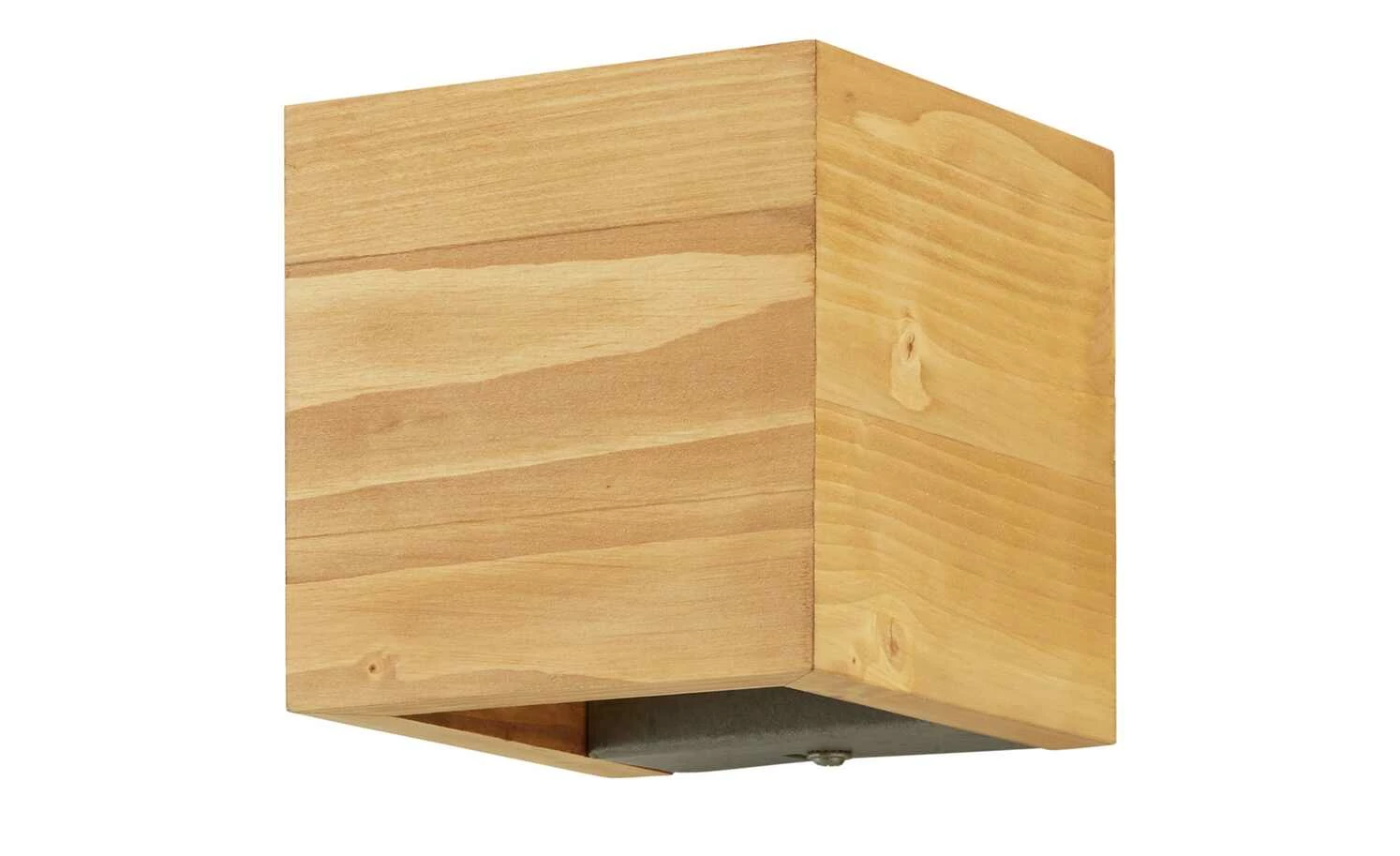 Trio LED-Wandleuchte, Pinienholz ´Kubus´ – Bild 2