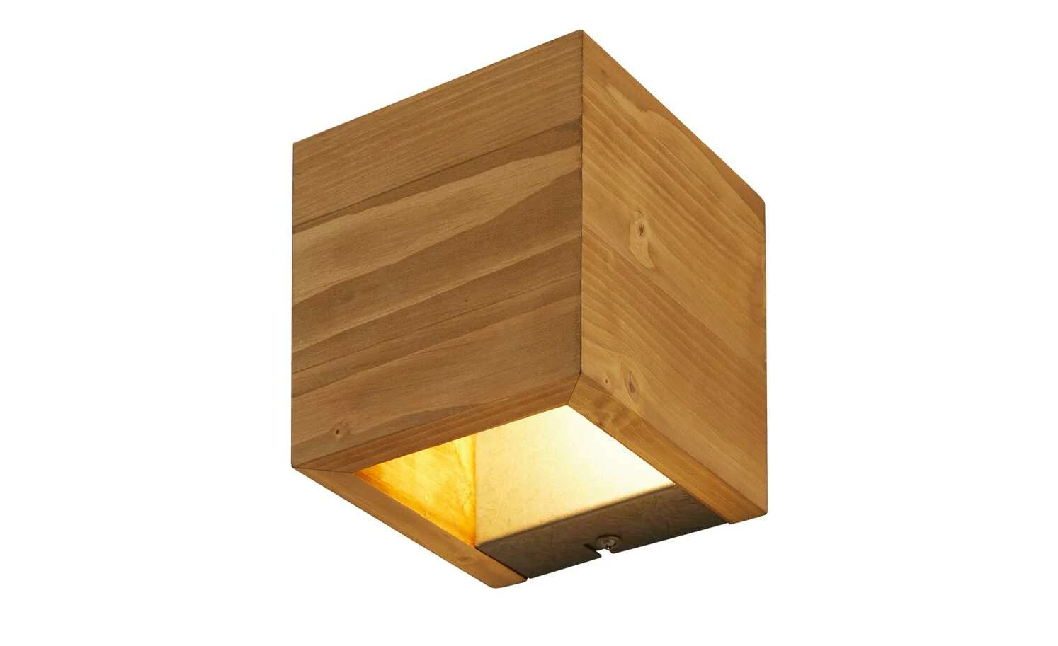 Trio LED-Wandleuchte, Pinienholz ´Kubus´ – Bild 4