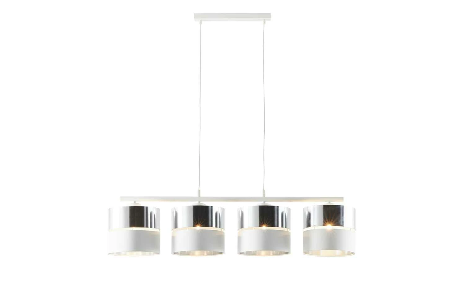Pendelleuchte, 4-flammig, Weiß/silberfarben – Bild 6