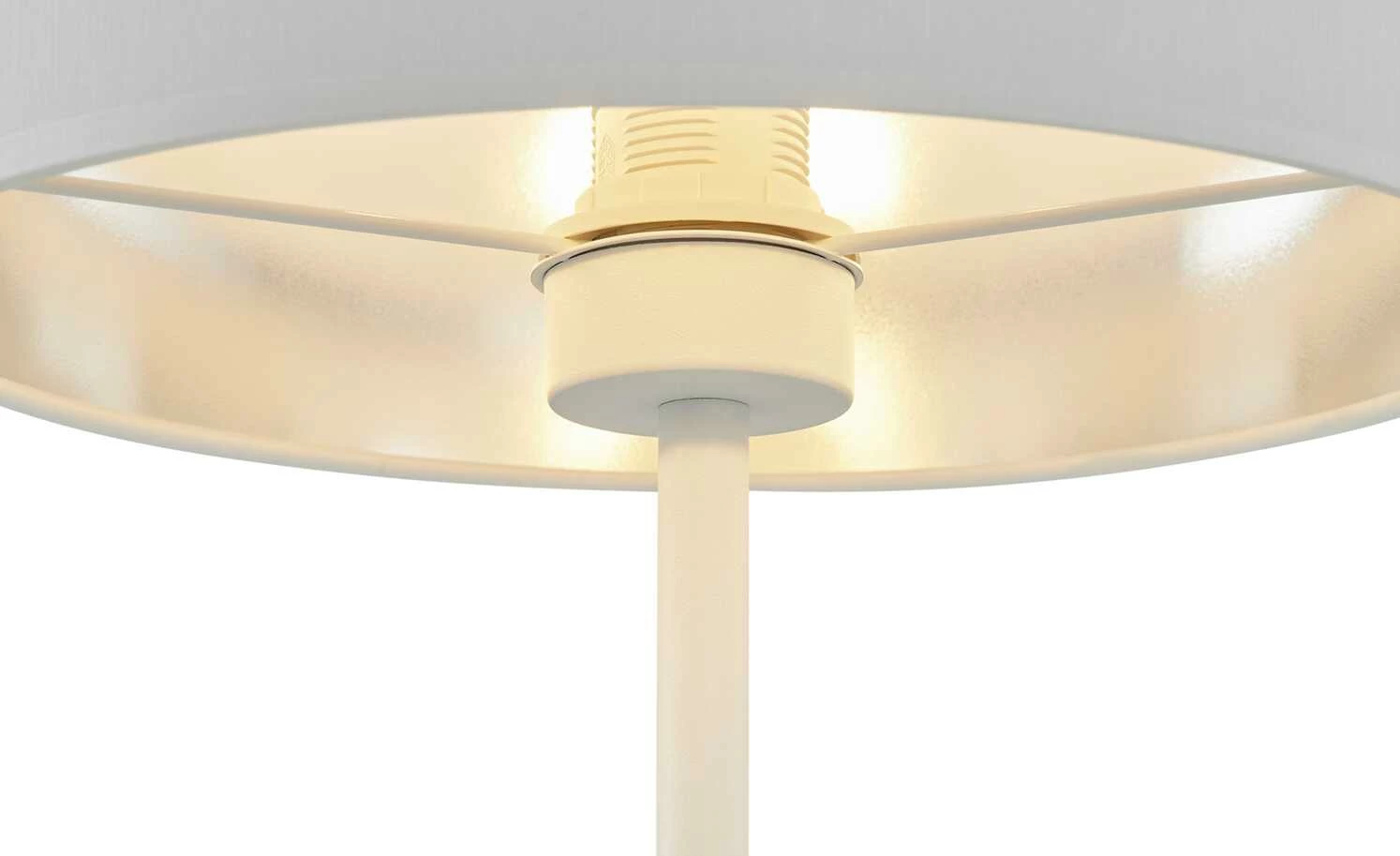 Tischleuchte, 1-flammig, weiß/silberfarben – Bild 3