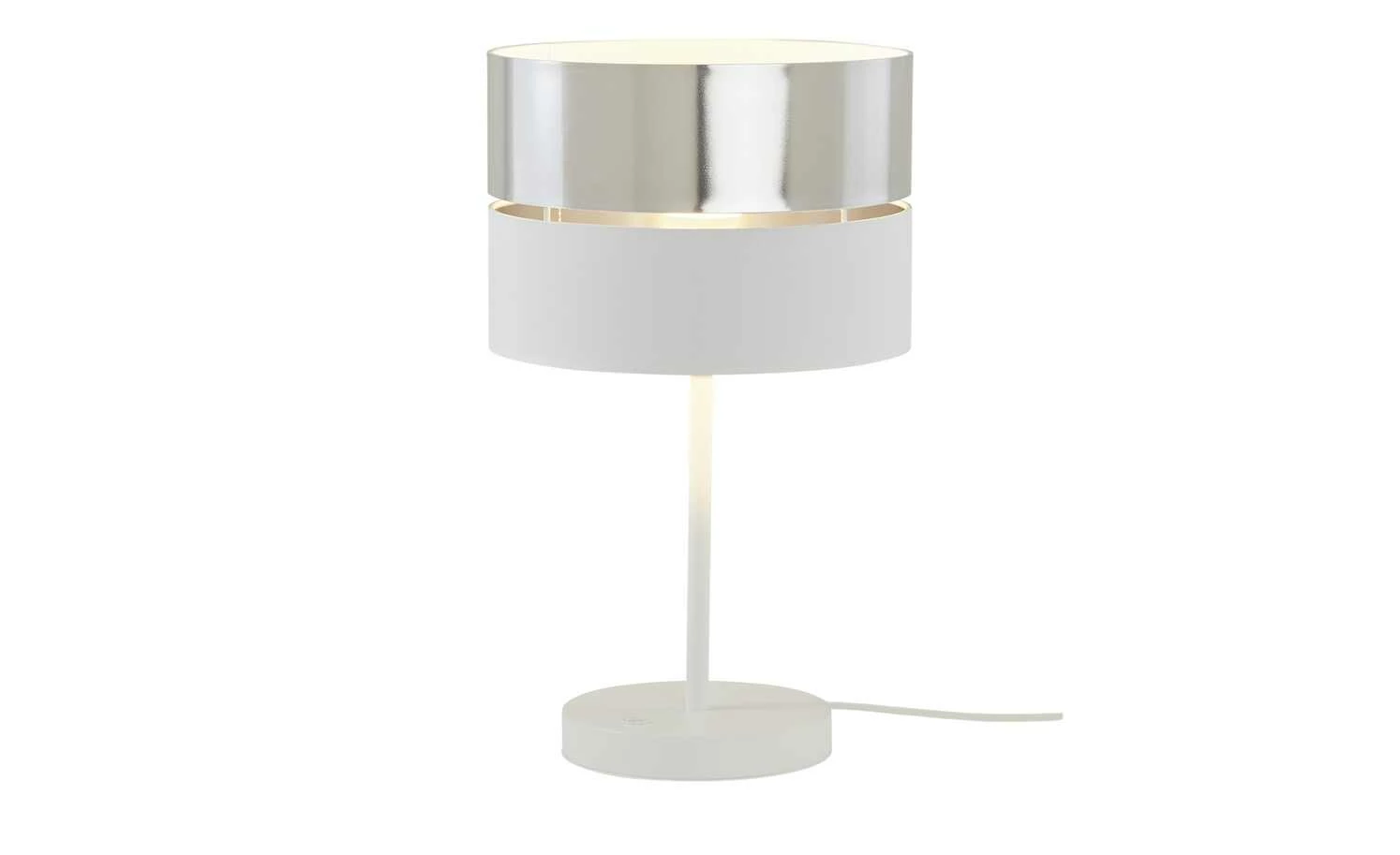 Tischleuchte, 1-flammig, weiß/silberfarben – Bild 6