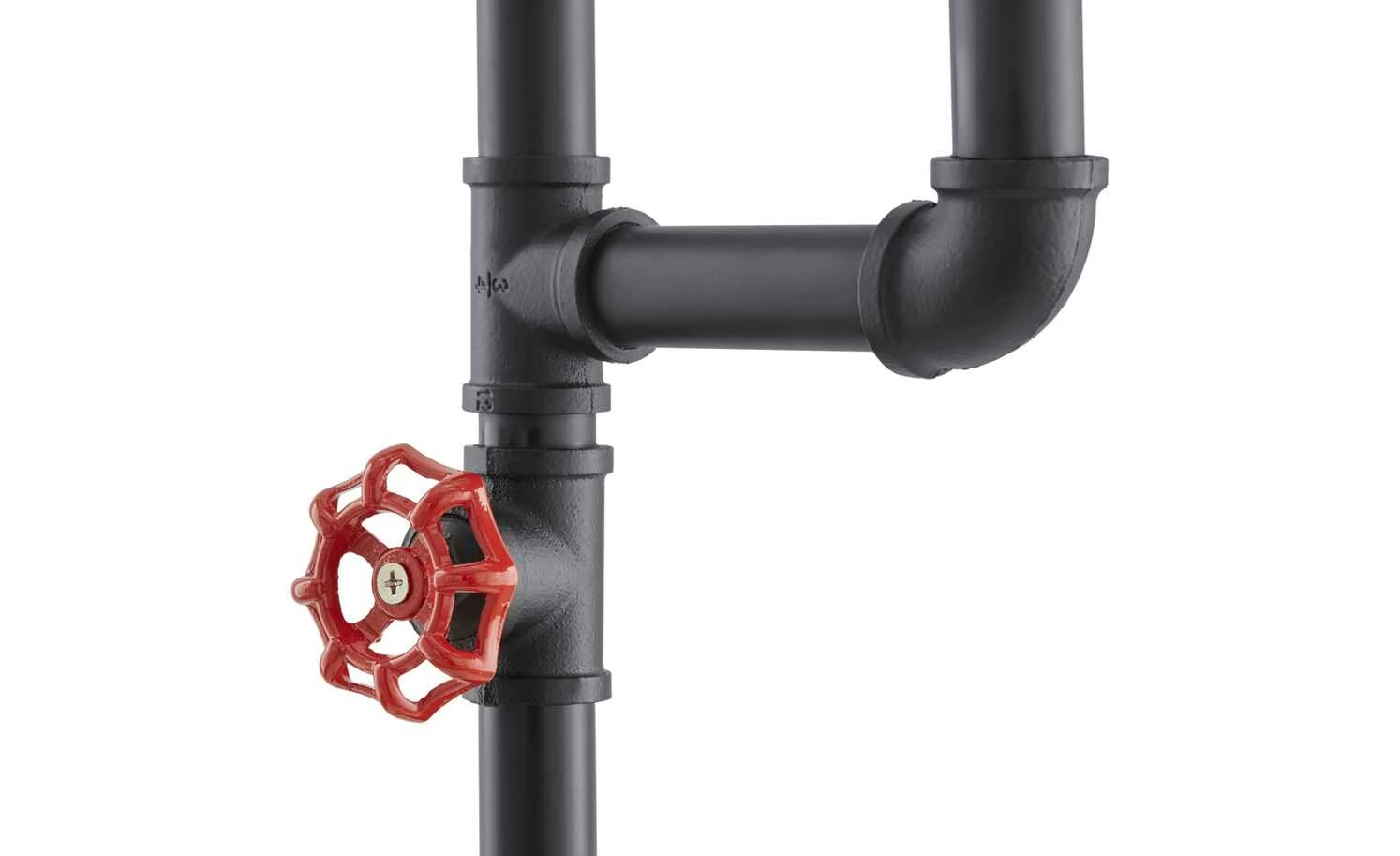 KHG Stehleuchte, 3-flammig, schwarz ´Wasserrohr` – Bild 6