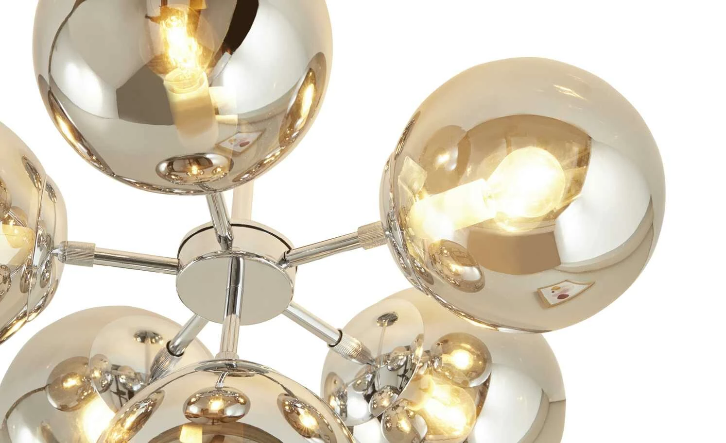 Meisterleuchten Deckenleuchte, 6-flammig, chrom / Rauchglas – Bild 3