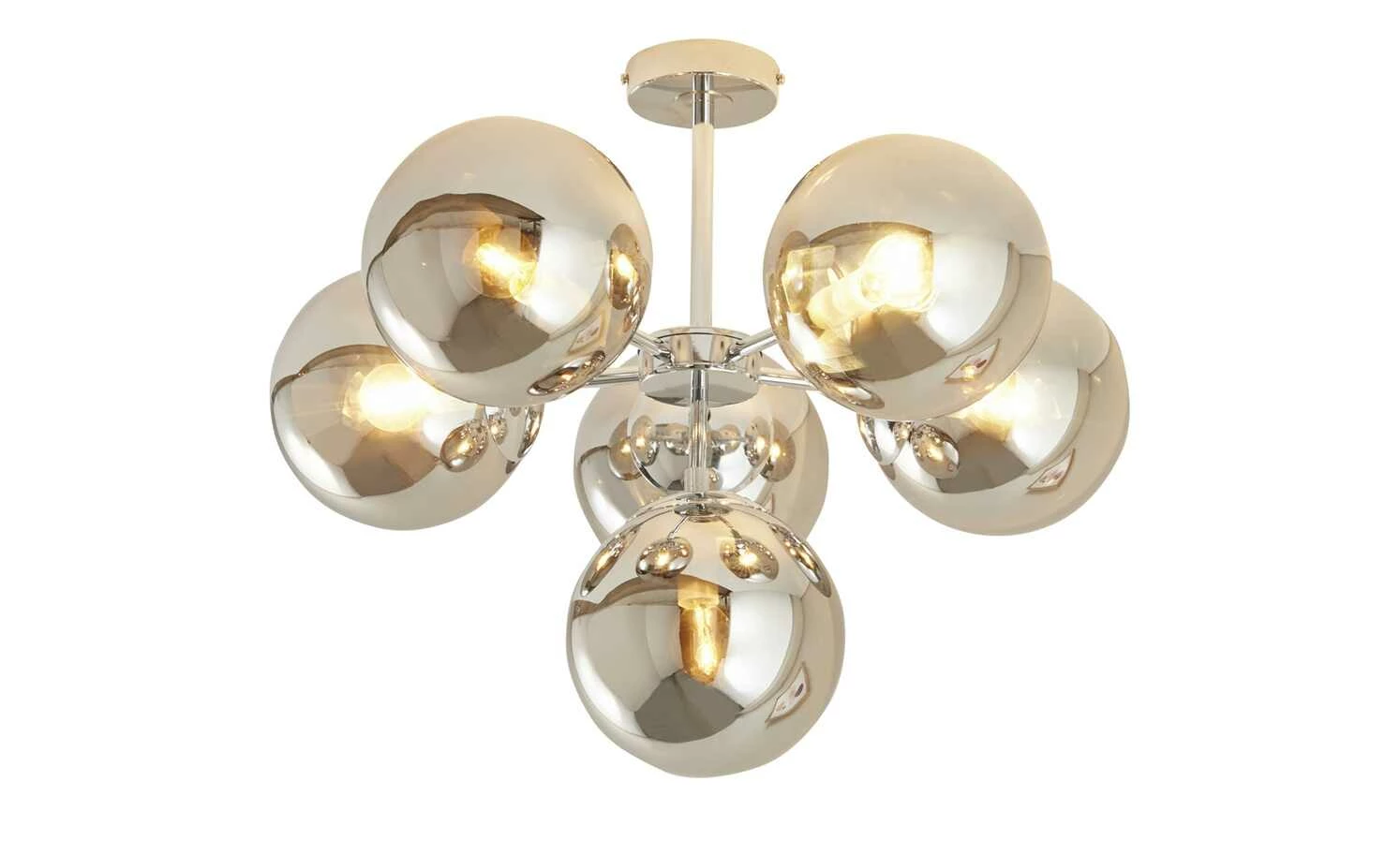 Meisterleuchten Deckenleuchte, 6-flammig, chrom / Rauchglas – Bild 4