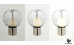 Meisterleuchten LED-Tischleuchte, 1-flammig, Kugel in Rauchglas