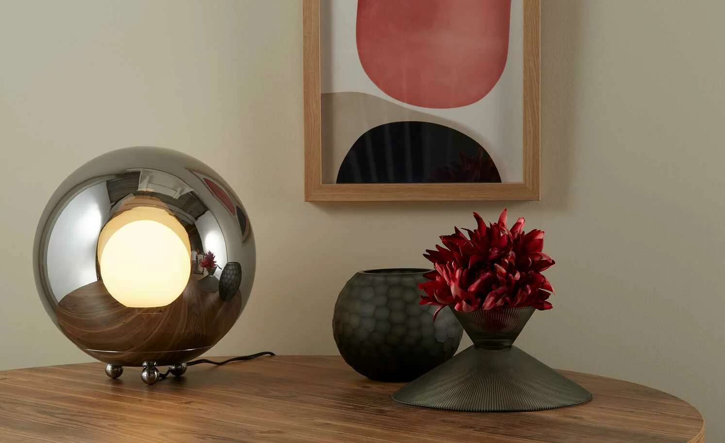 Meisterleuchten LED-Glaskugel in Rauchglas