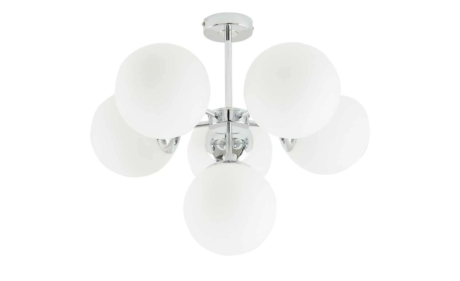 Meisterleuchten Deckenleuchte, 6-flammig, chrom/ Glaskugel – Bild 2